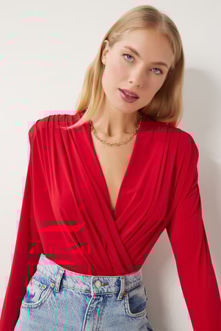Blusa regular - Vermelho