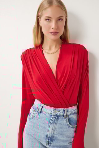 Blusa regular - Vermelho