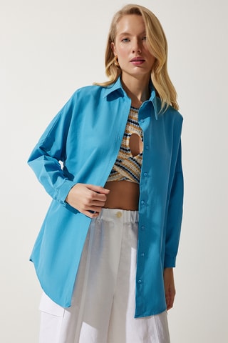Camisa regular - Azul