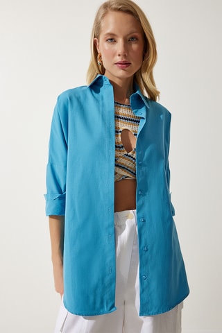 Camisa regular - Azul