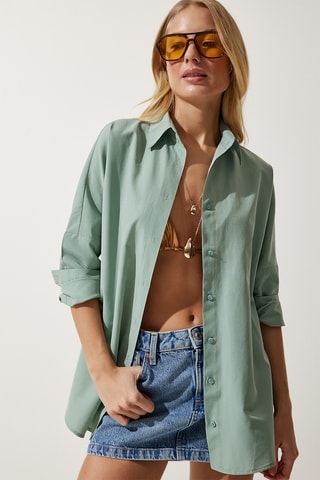 Camisa regular - Verde
