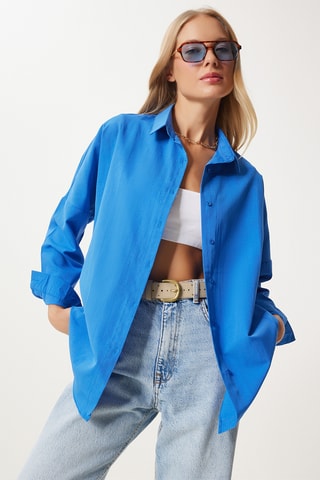 Camisa regular - Azul