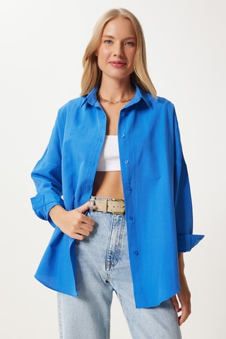 Camisa regular - Azul
