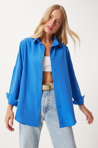 Camisa regular - Azul