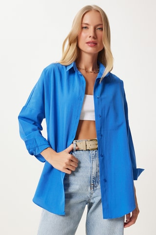 Camisa regular - Azul