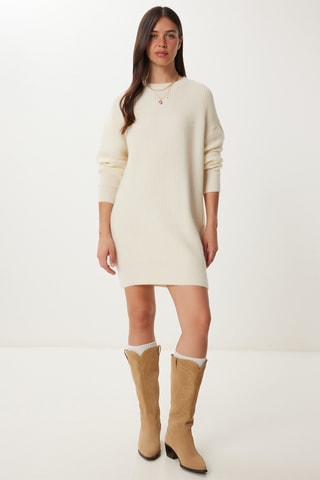 Vestido-camisola - Bege