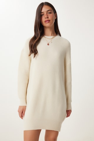 Vestido-camisola - Bege