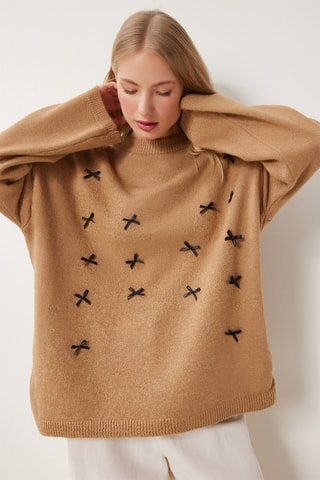 Camisola oversize - Bege