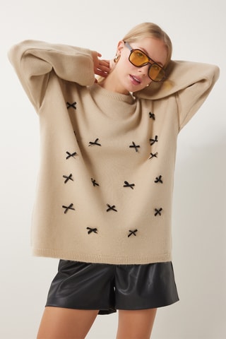 Camisola oversize - Bege