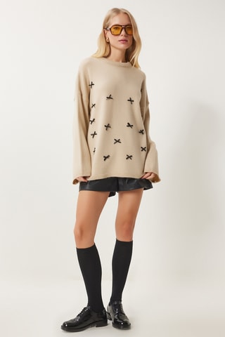 Camisola oversize - Bege
