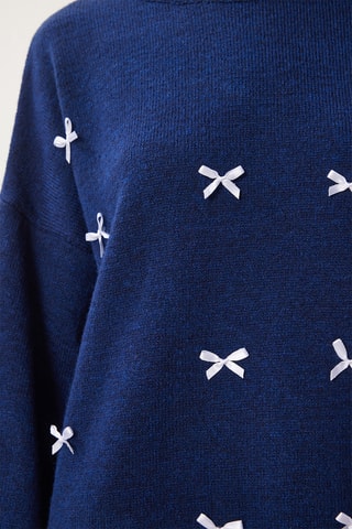 Camisola oversize - Azul-marinho