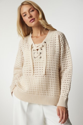 Camisola regular - Creme