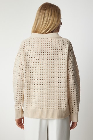 Camisola regular - Creme