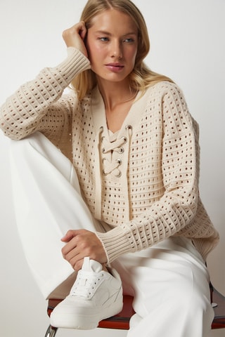 Camisola regular - Creme