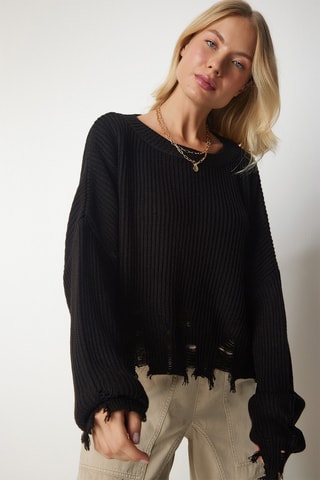 Camisola oversize - Preto