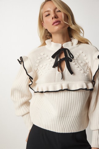 Camisola regular - Creme