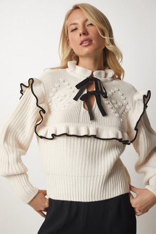Camisola regular - Creme