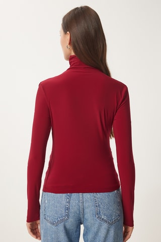 Blusa slim - Bordô