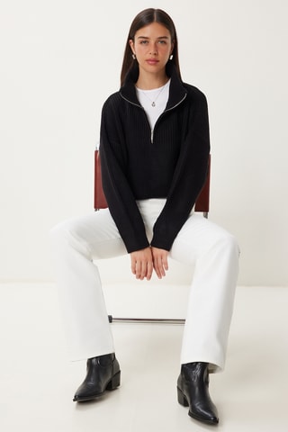 Camisola regular - Preto