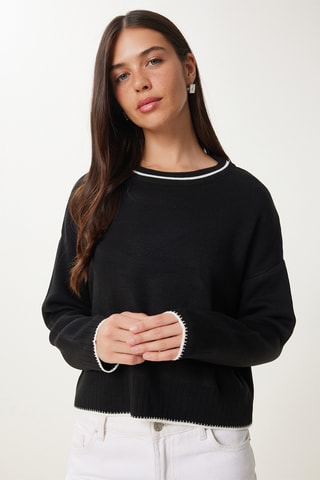 Camisola regular - Preto