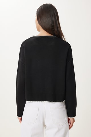 Camisola regular - Preto
