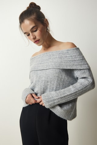 Camisola regular - Cinzento