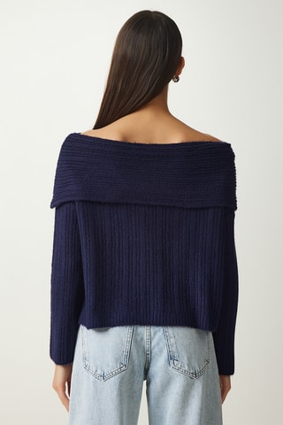 Camisola regular - Azul-marinho