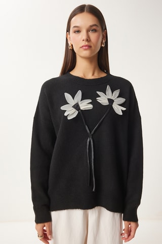 Camisola regular - Preto