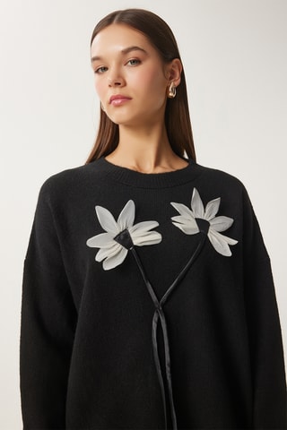 Camisola regular - Preto