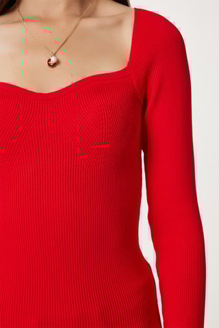 Camisola slim - Vermelho