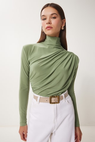 Blusa slim - Verde sálvia