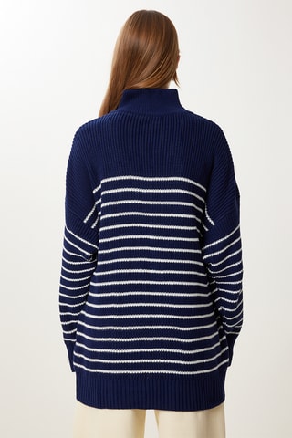 Camisola oversize - Azul-marinho
