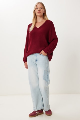 Camisola oversize - Bordô