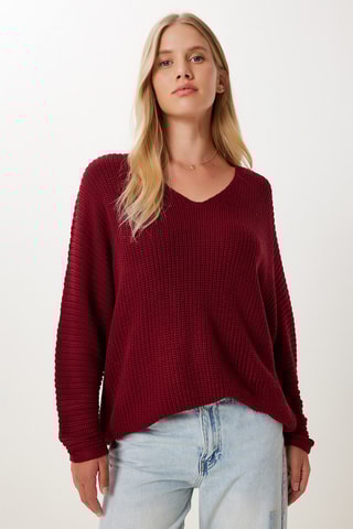 Camisola oversize - Bordô