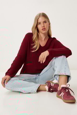 Camisola oversize - Bordô