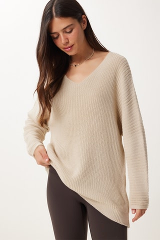 Camisola oversize - Bege