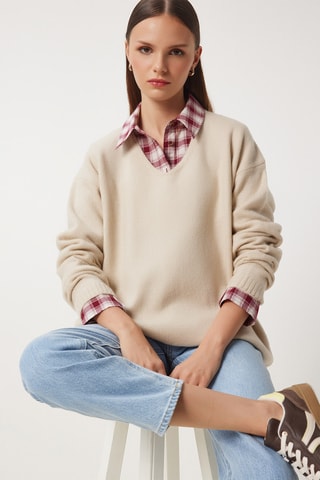 Camisola regular - Bege