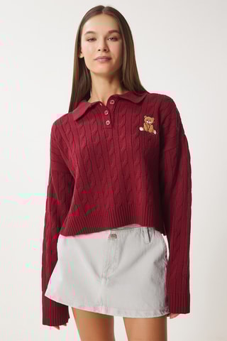 Camisola regular - Bordô