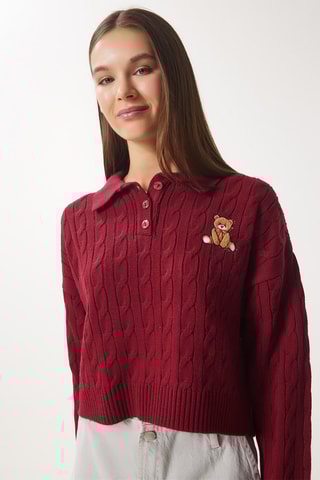 Camisola regular - Bordô