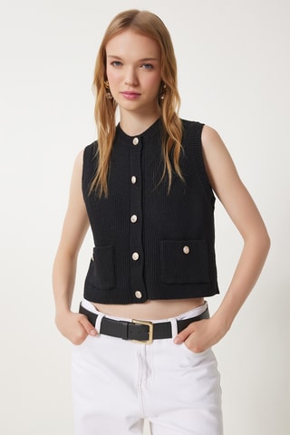 Colete regular - Preto
