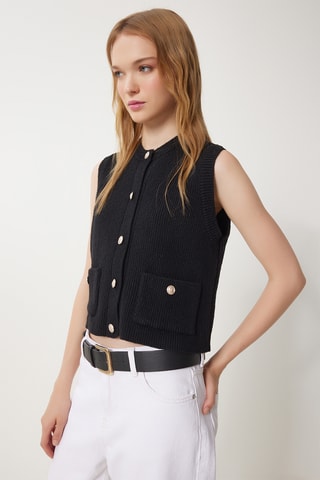 Colete regular - Preto