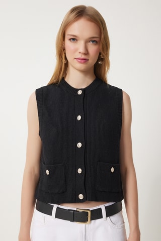 Colete regular - Preto
