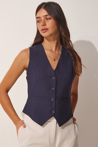 Gilet de costume regular - Bleu marine