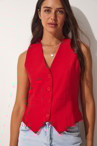 Gilet de costume regular - Rouge