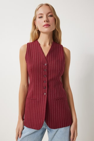 Veste regular sans manches - Bordeaux