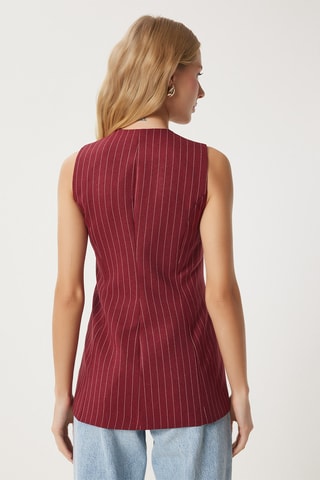 Veste regular sans manches - Bordeaux