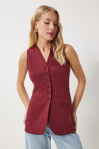 Veste regular sans manches - Bordeaux