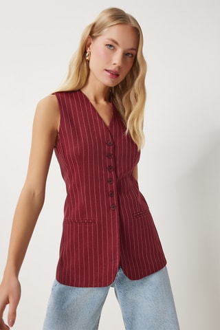 Veste regular sans manches - Bordeaux