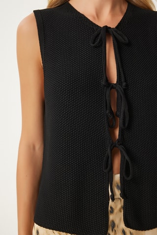 Gilet regular sans manches - Noir