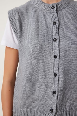 Gilet regular sans manches - Gris